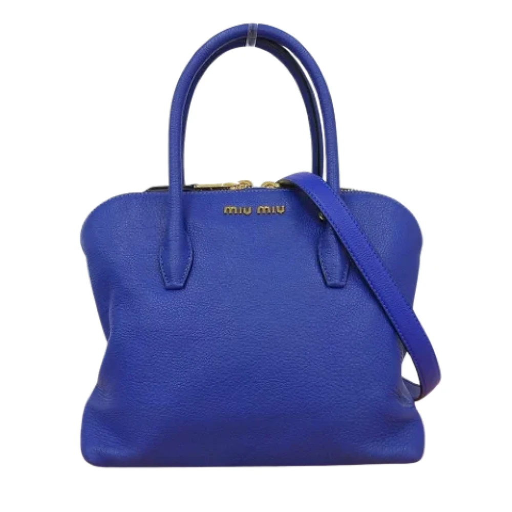 Miu Pre-owned Fabric handbags Blue Dames