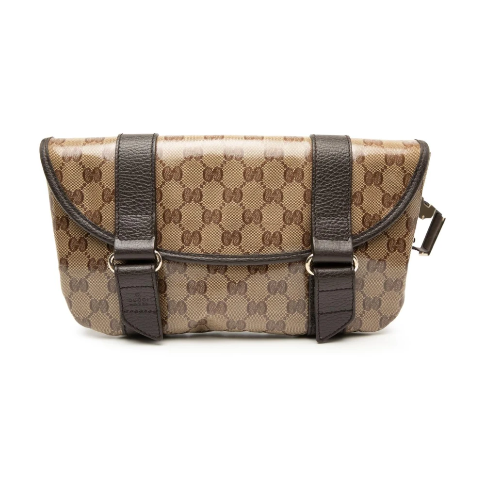 Gucci Vintage Unisex Brown Pre-Owned Vintage Monogram Canvas Belt Bag