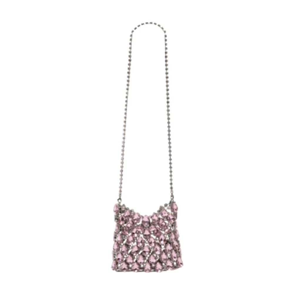 Self Portrait , Cross Body Bags, Female, Pink, One Size, Crystal Mini Crossbody
