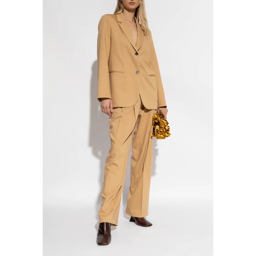 Forte Blazer met zakken Beige Dames