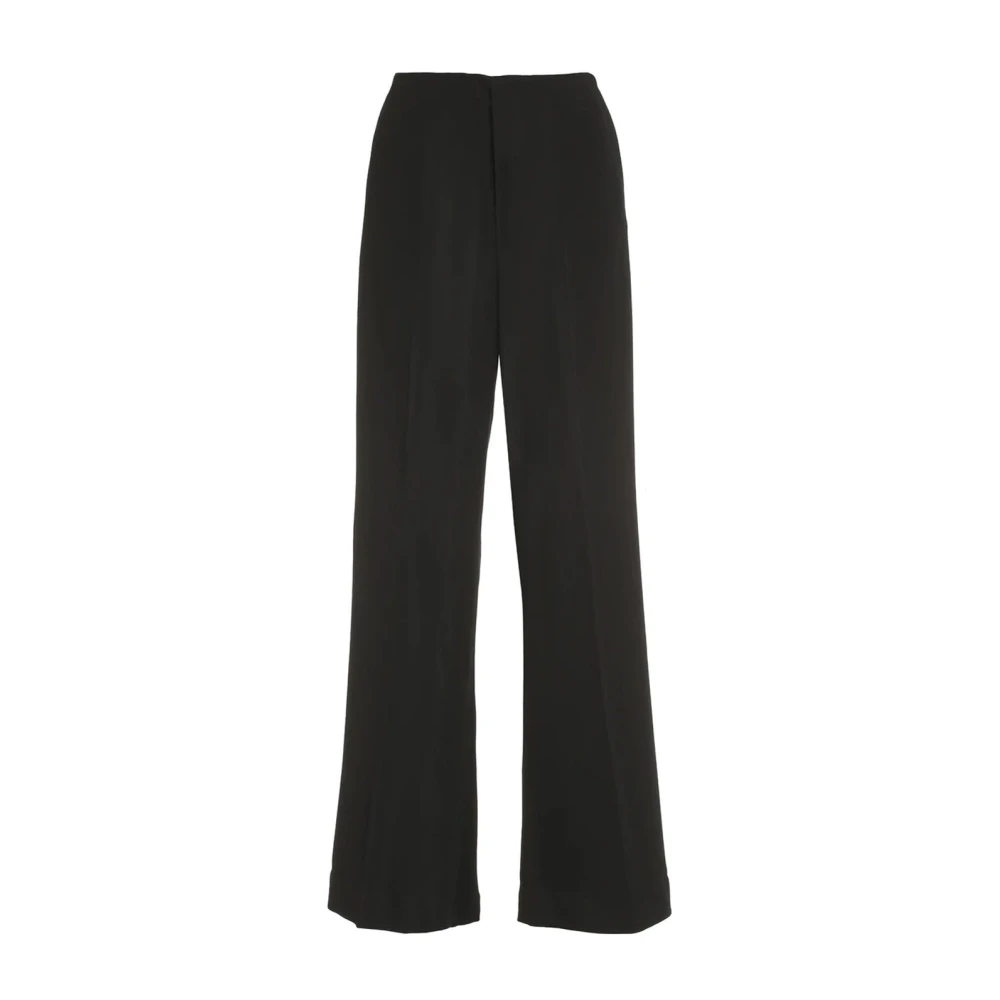 Maison Margiela Women's Black Wide-Leg Trousers - Wide Trousers - 2XS - Trousers