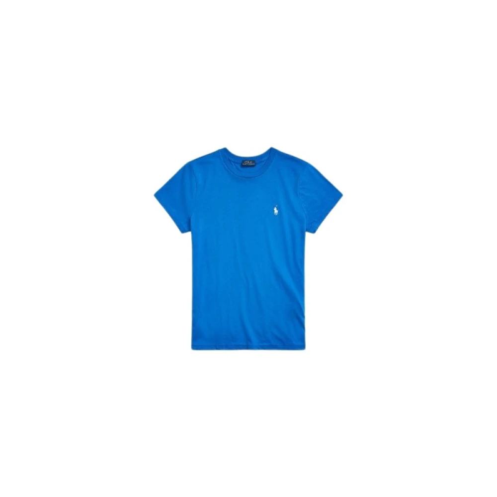 Ralph Lauren Blauwe Heritage Korte Mouw Polo T-shirt Blue Dames