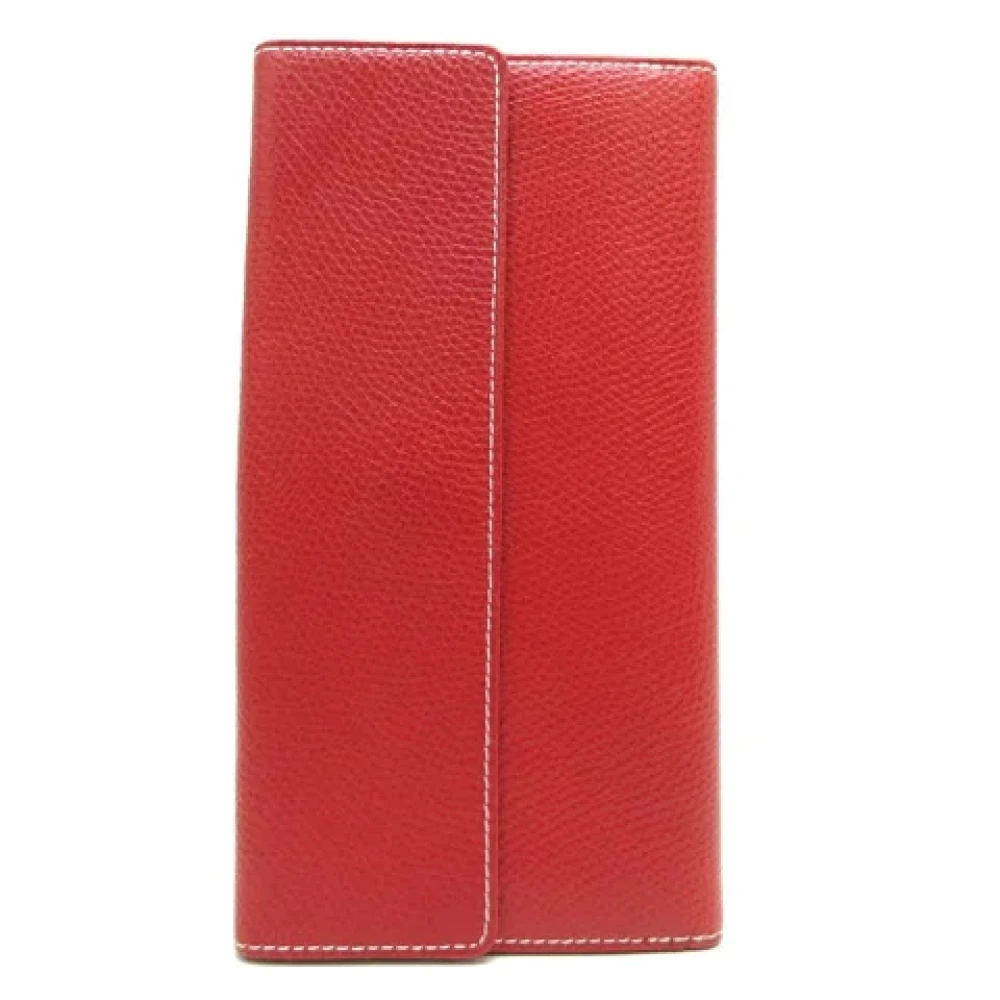 Loewe Pre-owned Leather wallets Red Dames