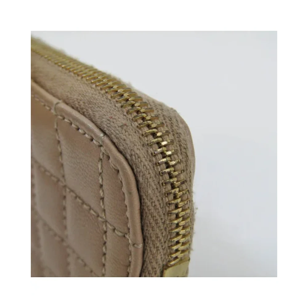 Celine Vintage Pre-owned Leather wallets Beige Dames