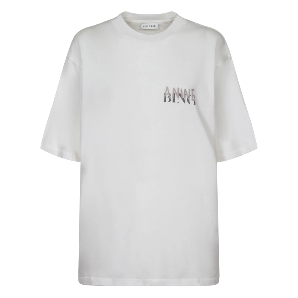 Anine Bing Witte T-shirts en Polos Cason White Dames