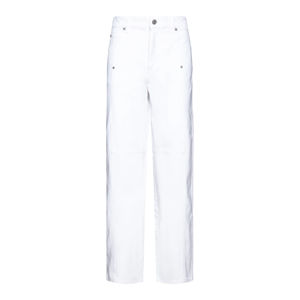 Isabel Marant Étoile Witte Straight-Leg Katoenen Jeans White Dames