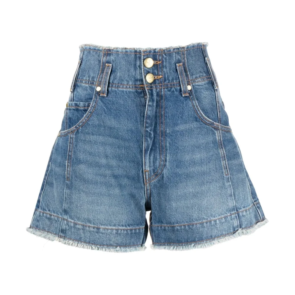 Ulla Johnson Blauwe Katoenen Casual Shorts Blue Dames