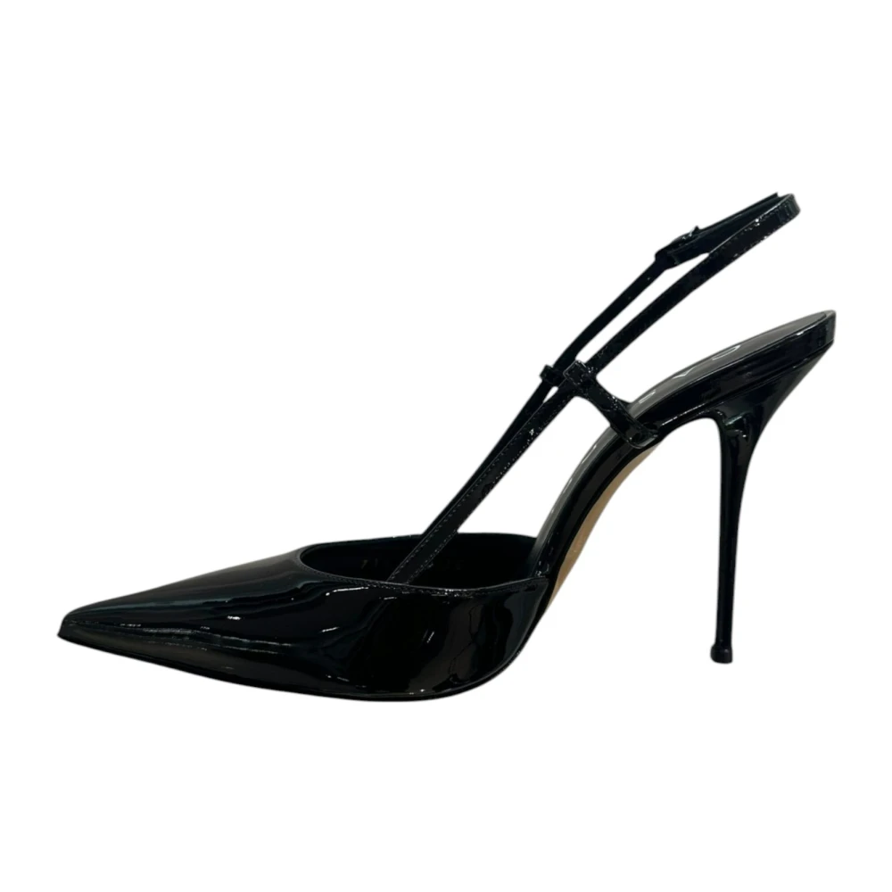 Casadei Zwarte lakleren hakken Black Dames