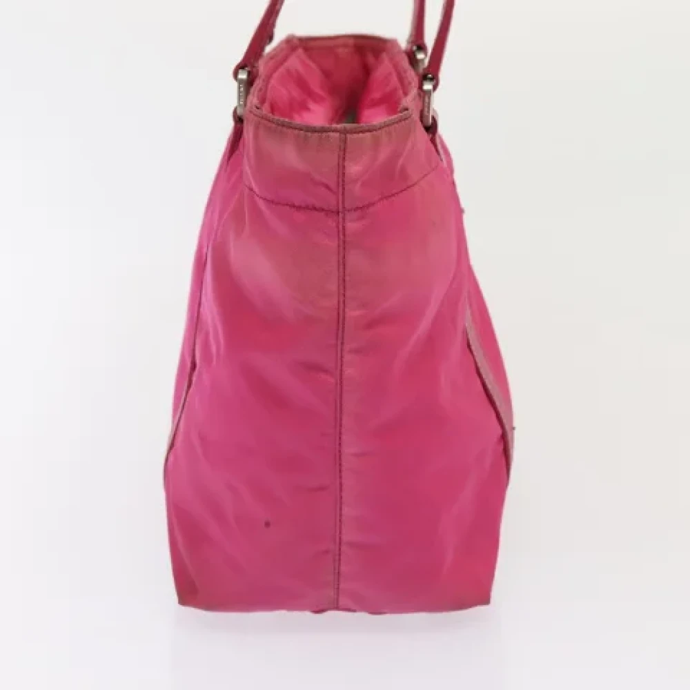 Prada Vintage Pre-owned Nylon handbags Pink Dames