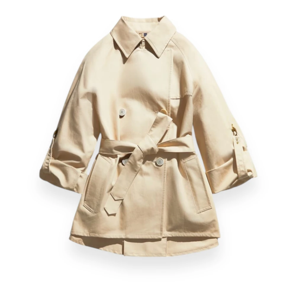 Fay Korte City Trench Jas Beige Dames