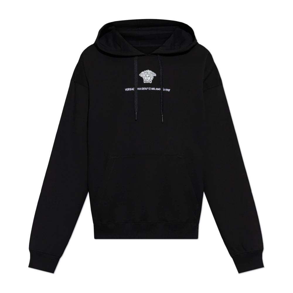 Versace Sweatshirt met logo Black Heren
