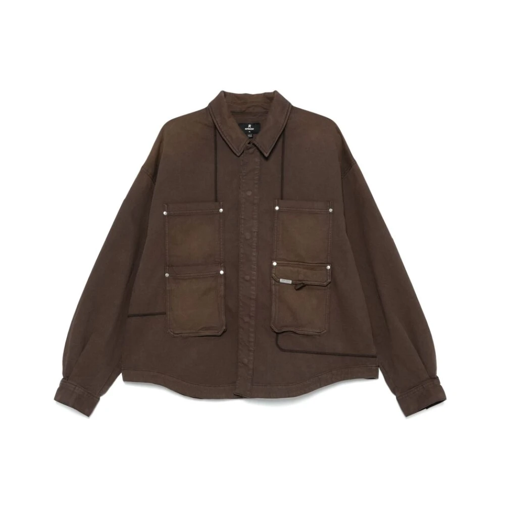 Represent Bruine Katoenen Overhemd met Drukknopen Brown Heren