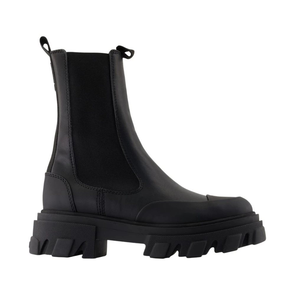 Ganni Black Mid Chelsea Boots - Female - Chelsea Boots - 5 Uk - Shoes