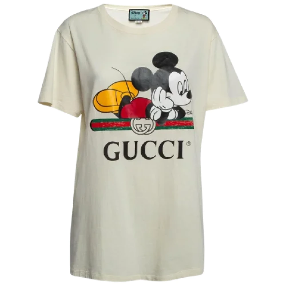 Gucci Vintage Pre-owned Cotton tops White Dames