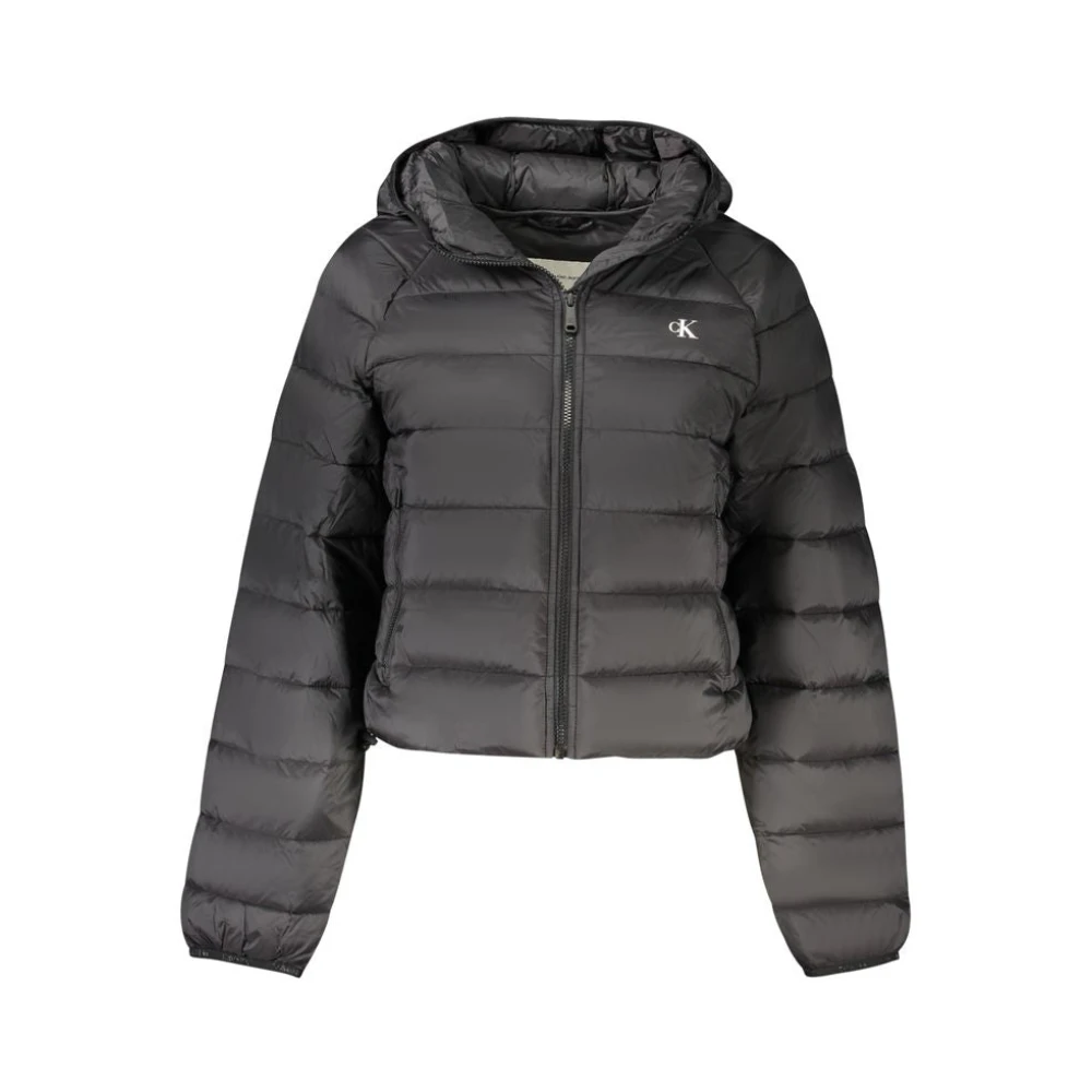 Calvin Klein Women's Black Nylon Jacket - Winter Jackets - M - Jackets