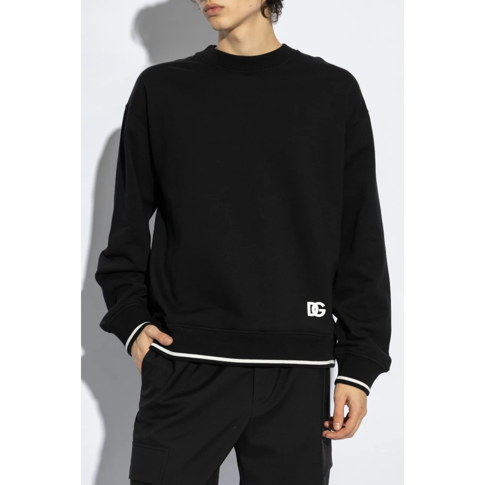 Dolce & Gabbana Gedrukte sweatshirt Black Heren