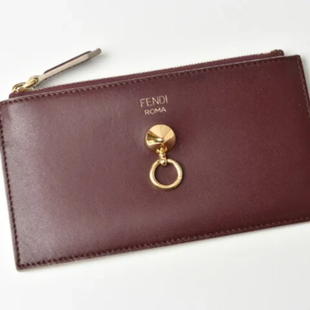 Fendi Vintage Pre-owned Leather wallets Brown Dames