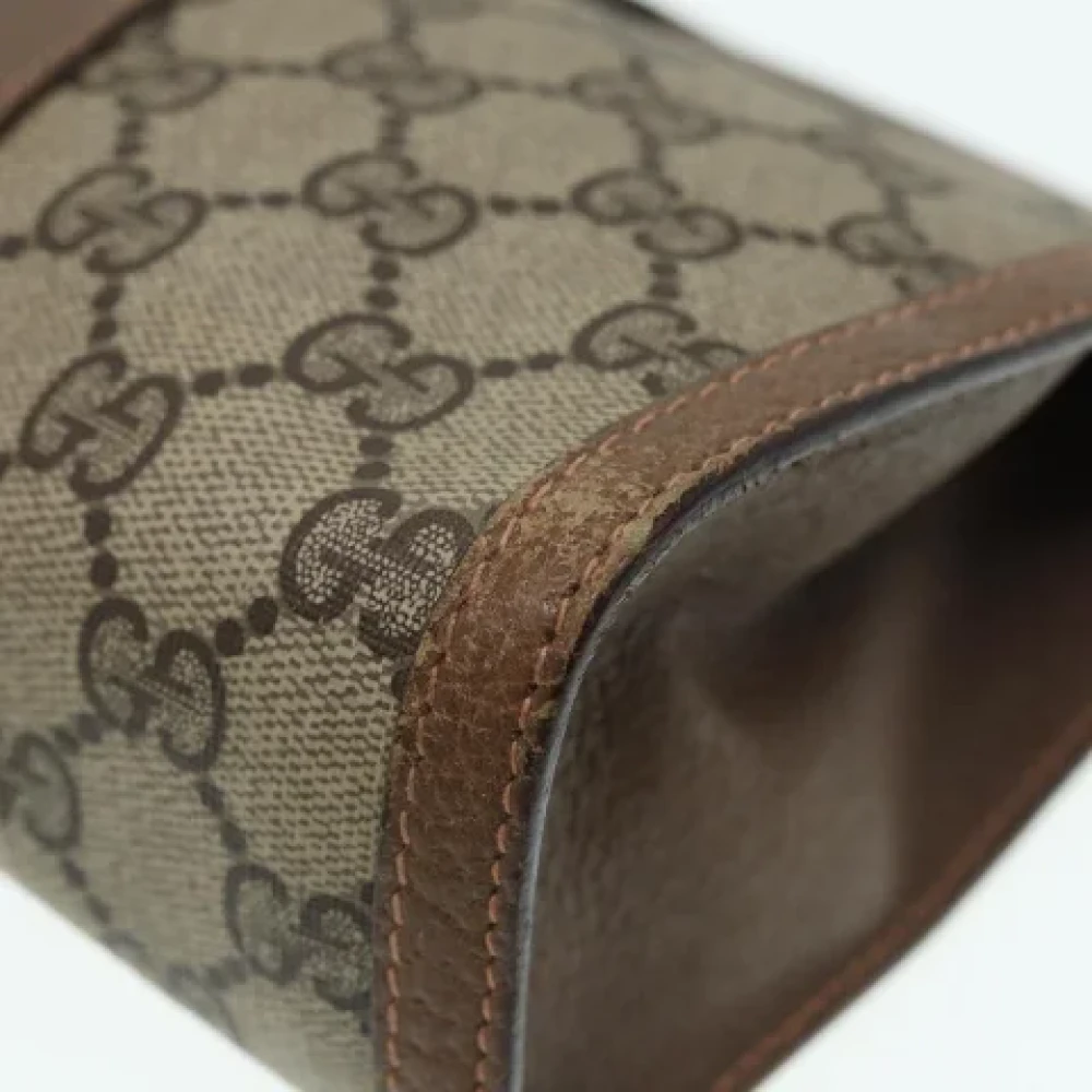 Gucci Vintage Pre-owned Leather clutches Beige Dames