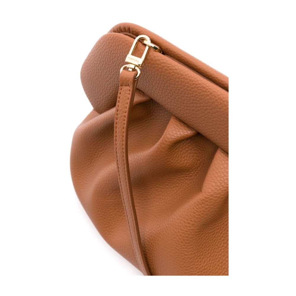 THEMOIRè Auburn Brown Opgehaalde-Detail Clutch Brown Dames