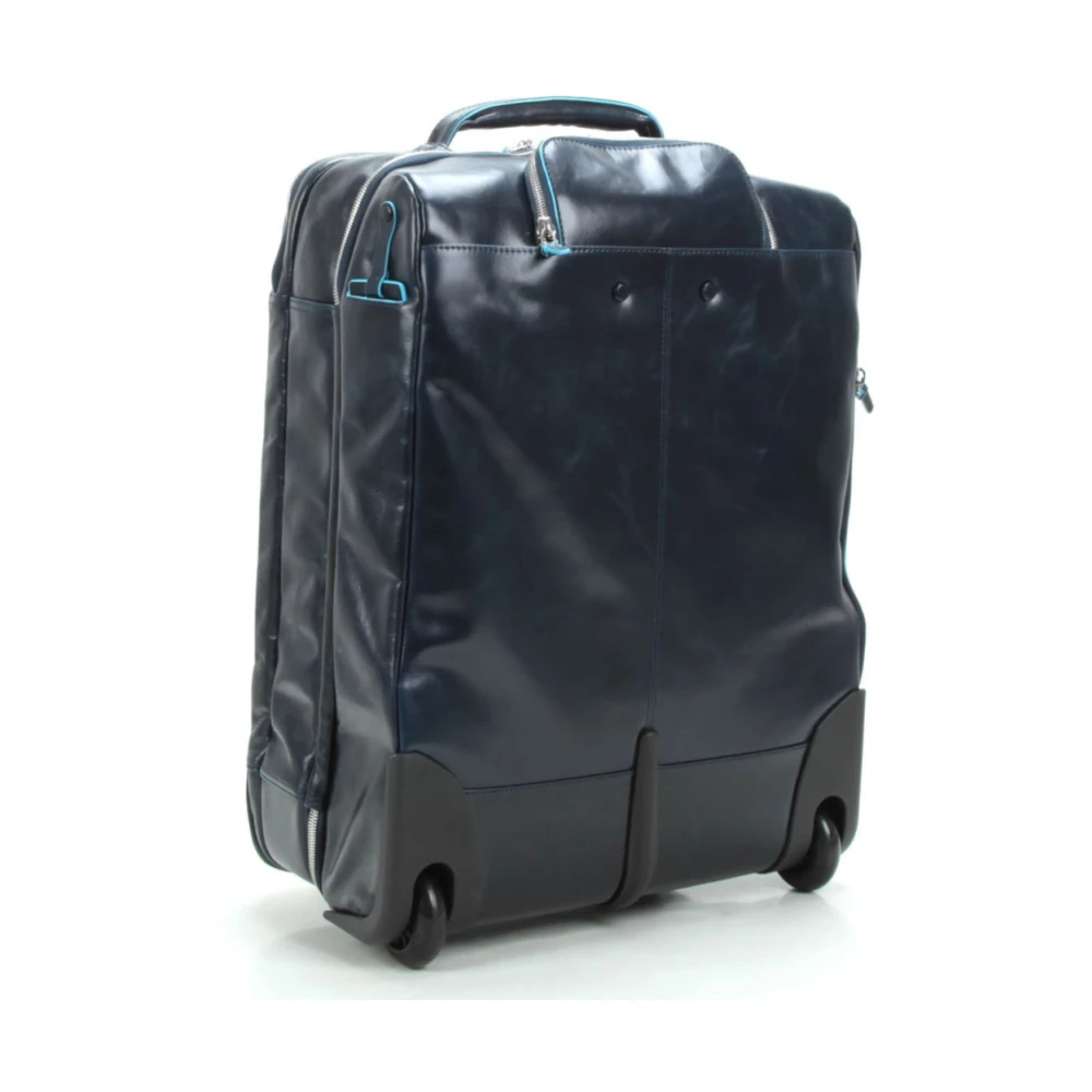 Piquadro Blauw Vierkant Koffer Blue Unisex