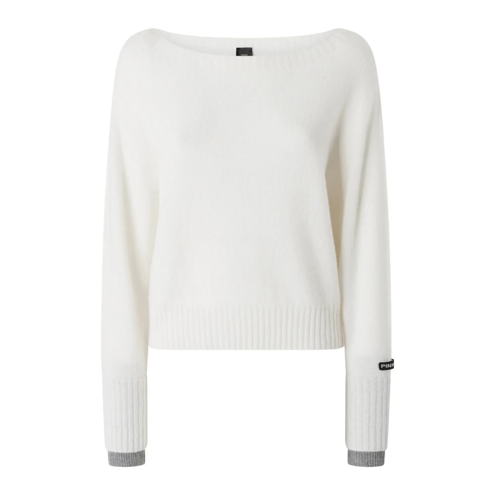 pinko Wol Kasjmier Blend Trui White Dames