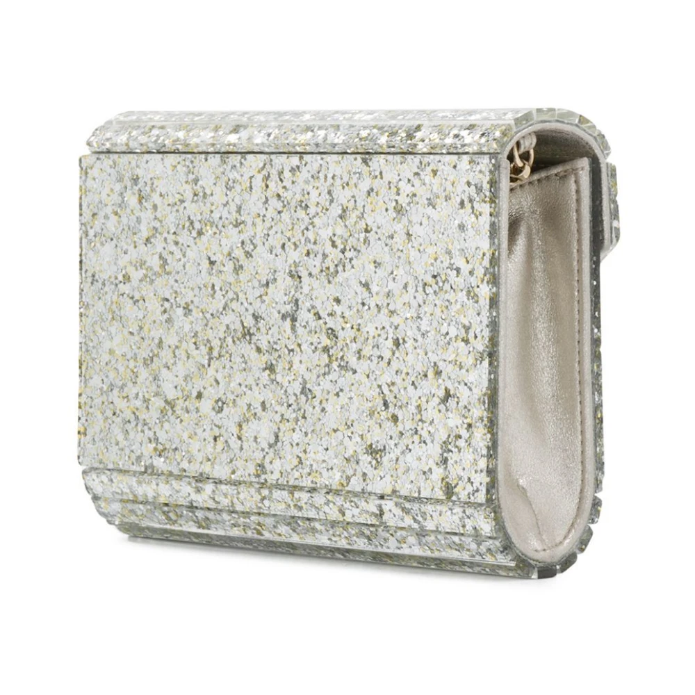 Jimmy Choo Glitter Candy Clutch met Pailletdetails Gray Dames