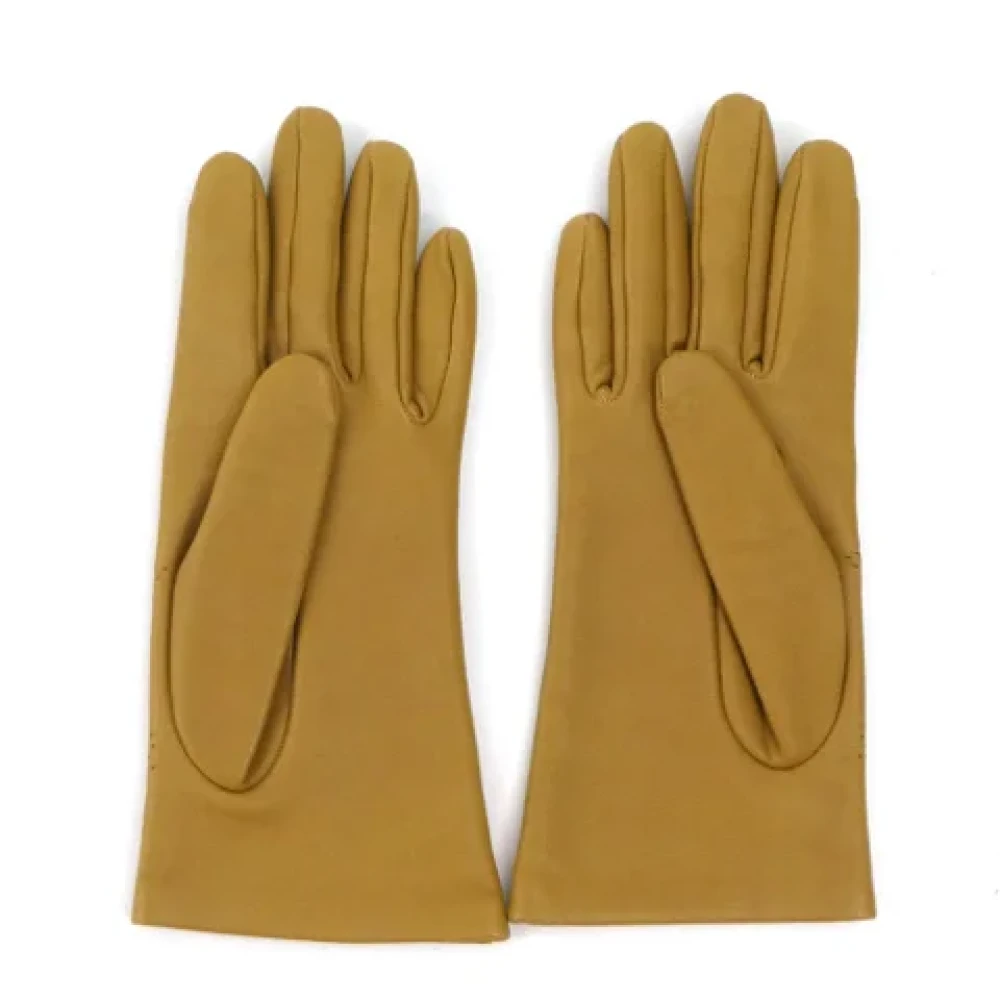 Hermès Vintage Pre-owned Leather gloves Brown Dames