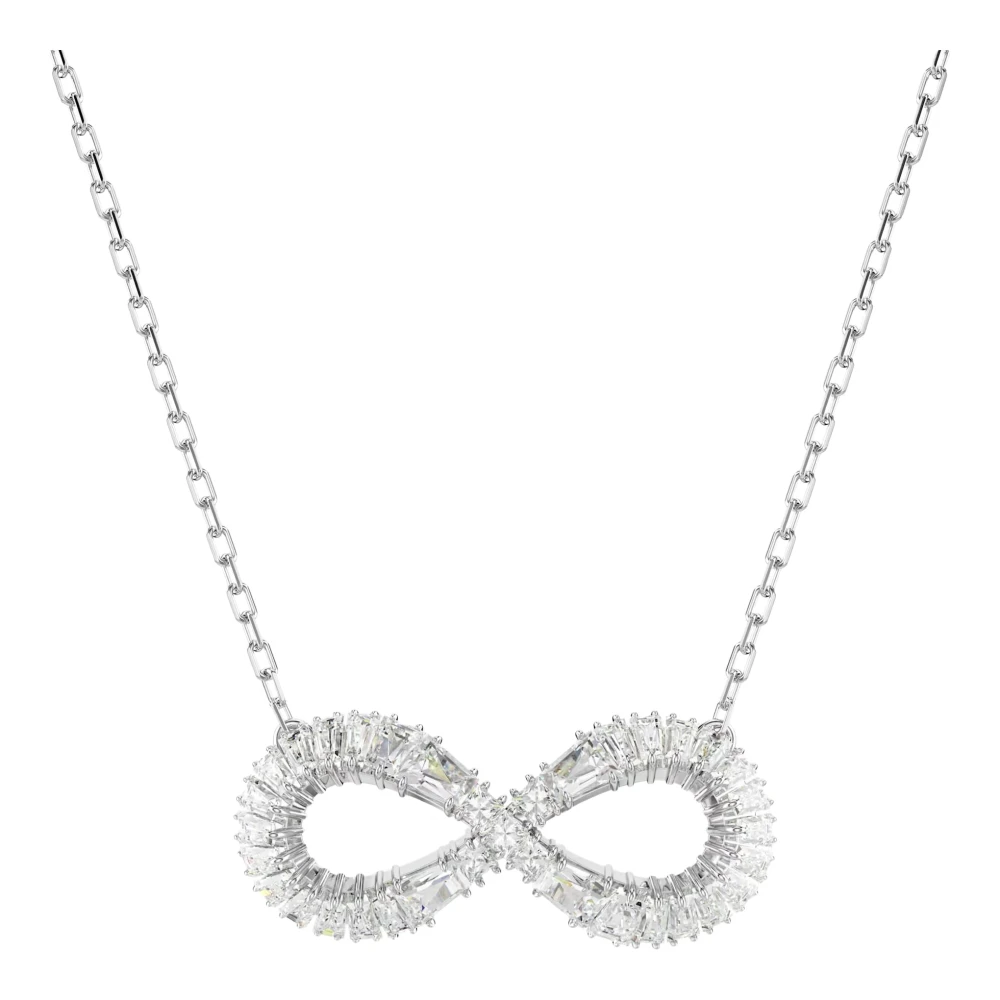 Swarovski Necklace Women Hyperbola Pendant Infinity White Rhodium Plated 5679434 - Female - Necklaces - Gray - One Size - Accessories