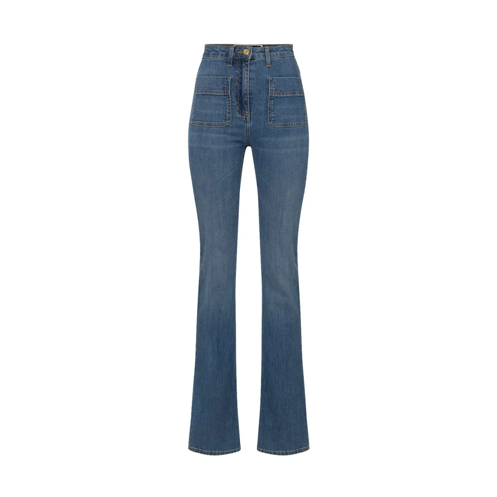 Elisabetta Franchi Denim Jeans voor Vrouwen Ss24 Blue Dames