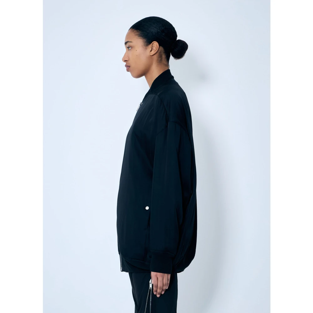 Rick Owens Gewatteerd Bomberjack Black Dames