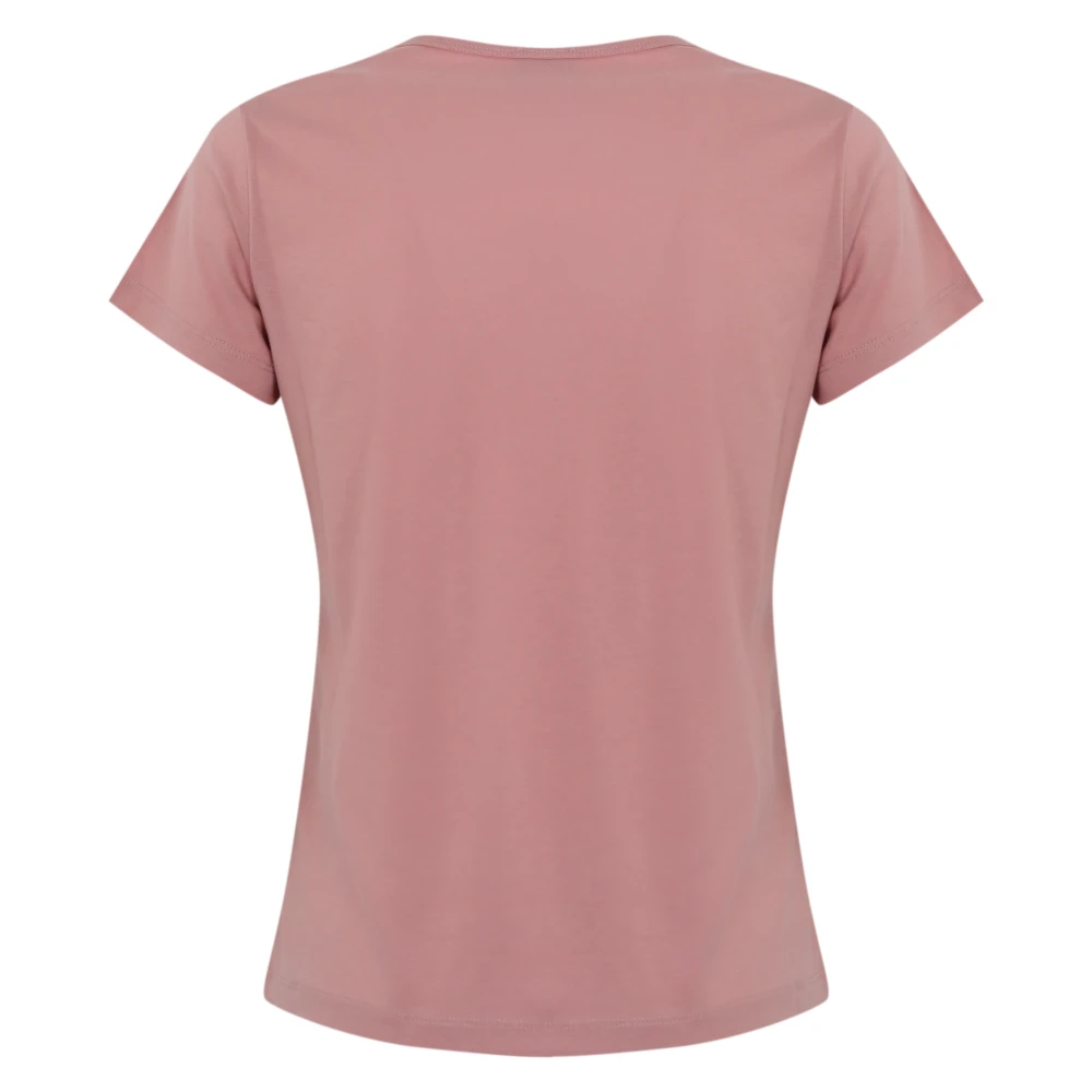 pinko Juwel Geborduurd Katoenen T-shirt Pink Dames