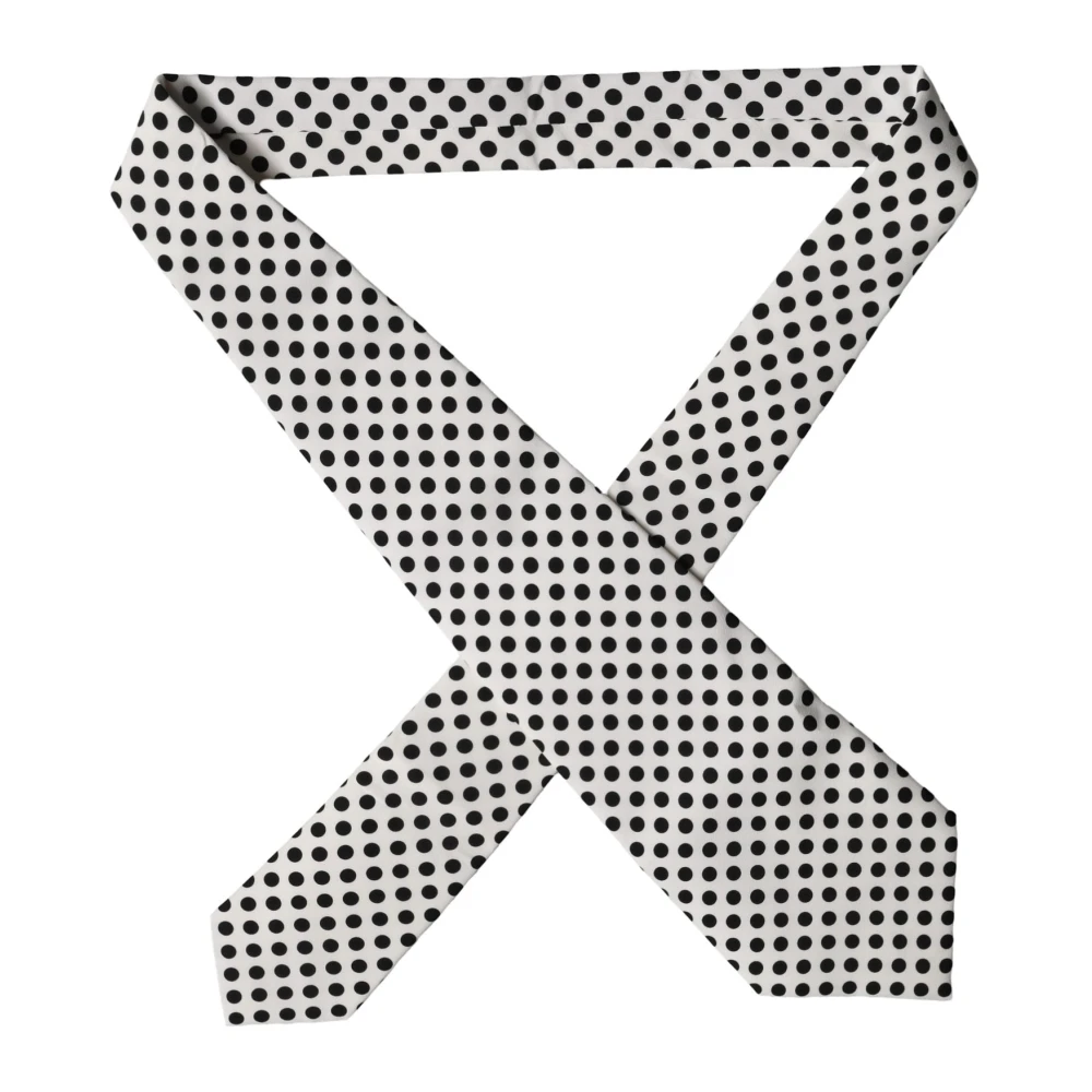 Dolce & Gabbana Women's Black Ties, One Size, Polka Dot Silk Necktie