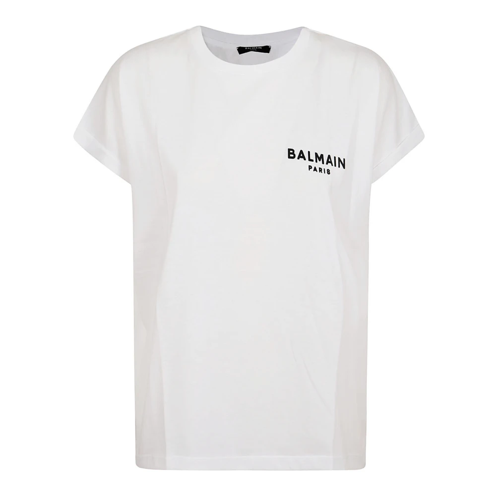 Balmain Katoenen T-shirt White Dames