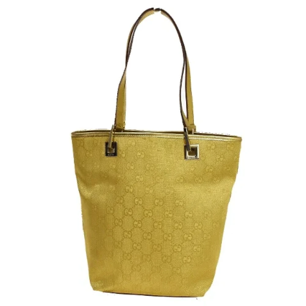 Gucci Vintage Pre-owned Canvas totes Yellow Dames