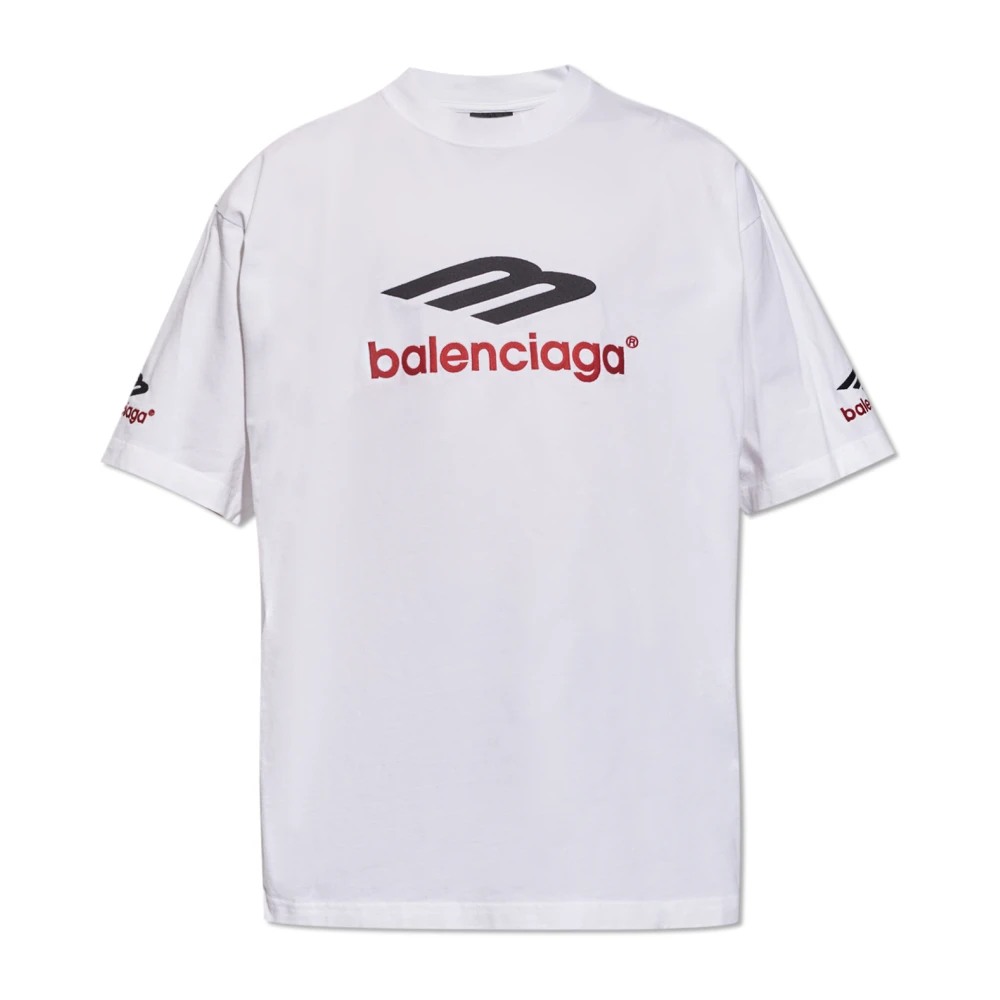 Balenciaga T-shirt met logo White Heren