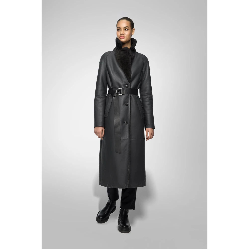 Vespucci by VSP Hailey Antraciet Shearling Jas Gray Dames