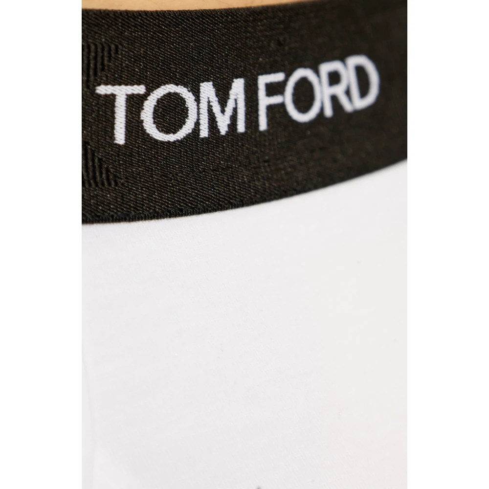 Tom Ford Twee-pack slip briefs met logo White Heren