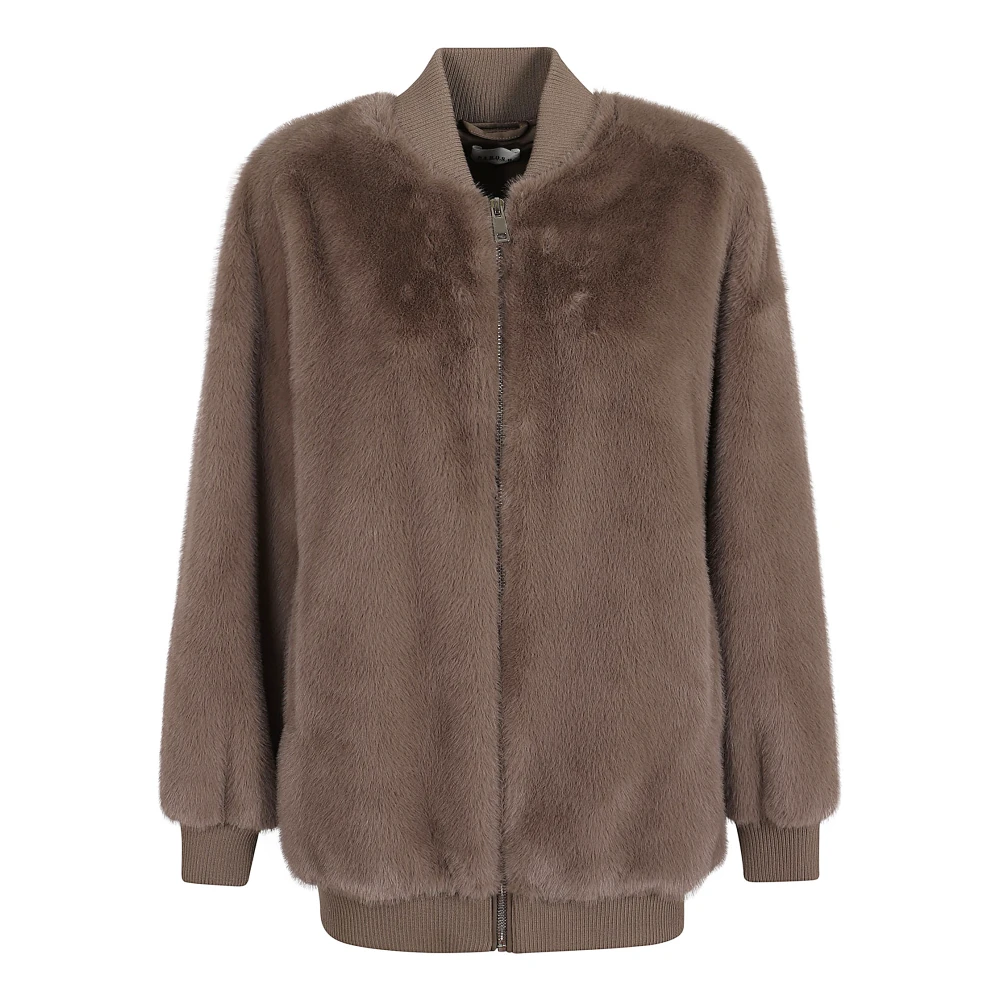 P.a.r.o.s.h. Neutrale Jas voor Vrouwen Aw24 Brown Dames