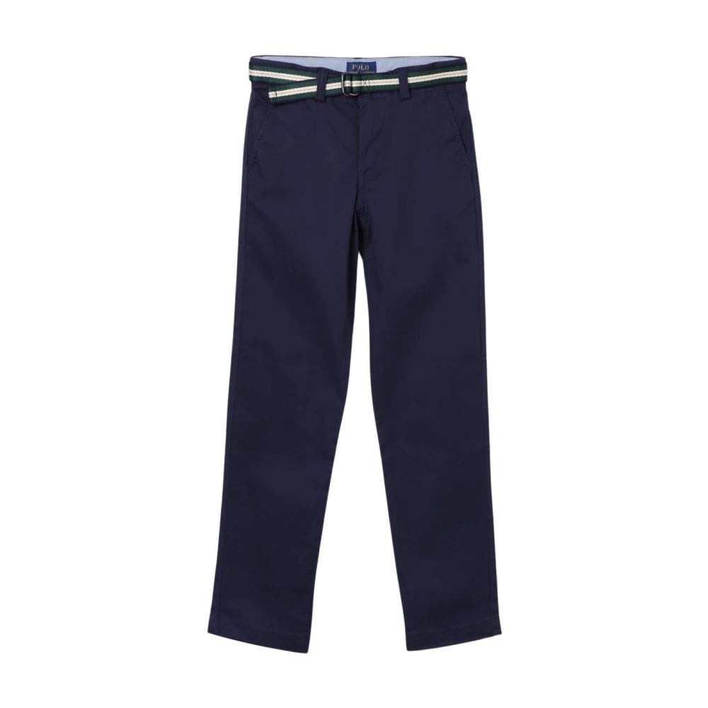 Polo Ralph Lauren Unisex Kids Blue Trousers, 7 Y, Navy Straight Leg Trousers