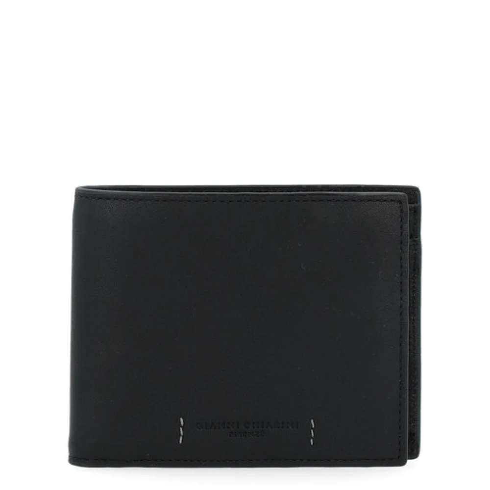 Gianni Chiarini Nappa Leren Portemonnee Zwart Black Heren