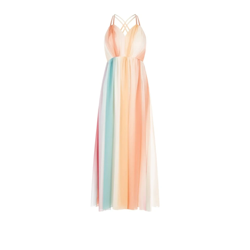 RINASCIMENTO Meerkleurige lange jurk met dunne bandjes Multicolor Dames