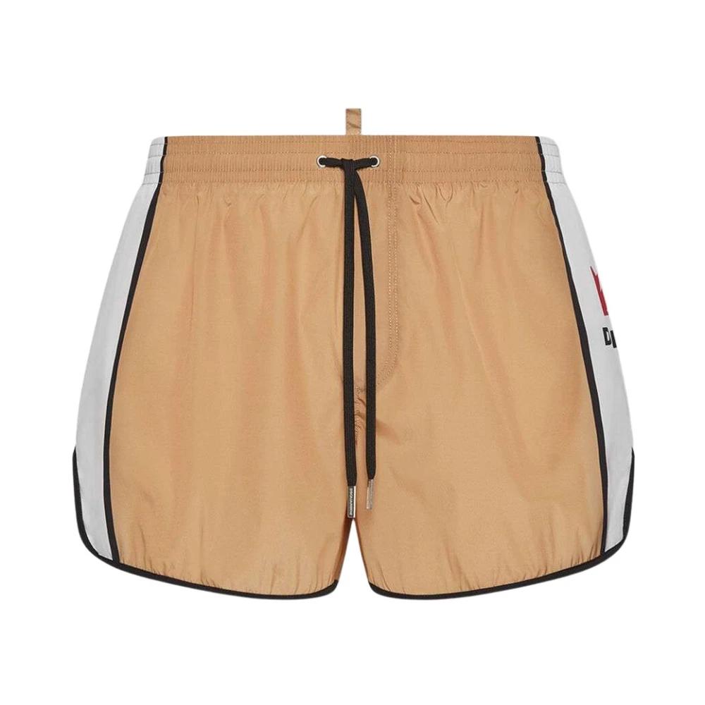 Dsquared2 Men's Beige Beachwear, Xs, Boxer Midi