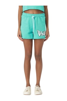 mint-green-graffiti-print-shorts