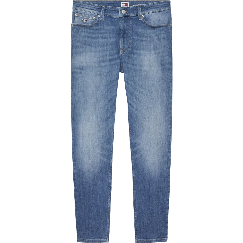 Tommy Jeans Men's Blue Skinny Jeans With Distressed Look - Slim Fit Jeans - W33 - Jeans