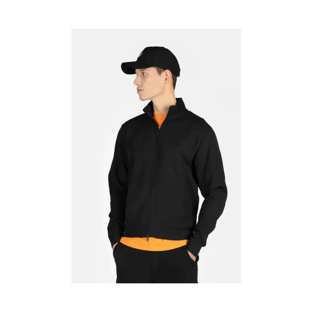 Balr. Zwarte Katoenen Vest met Tweewegritssluiting Black Heren