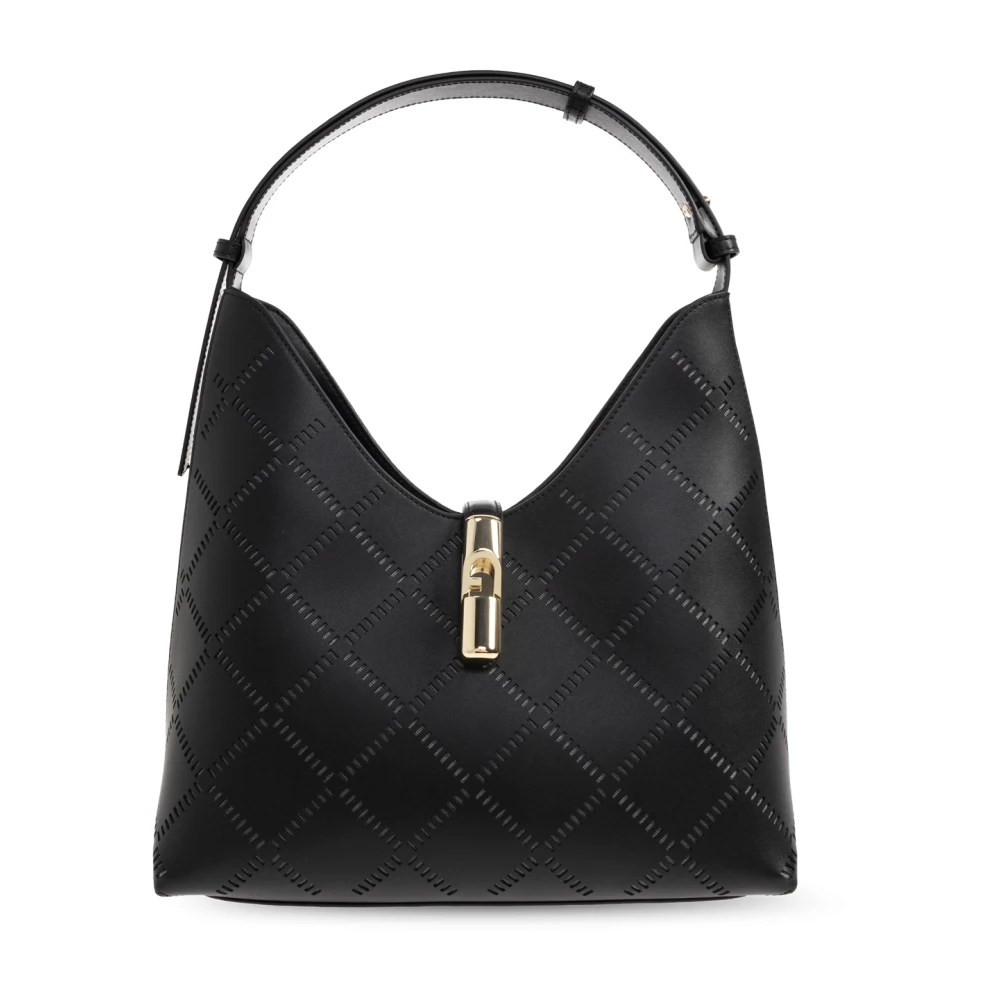 Furla , Shoulder Bags, Female, Black, One Size, Goccia Medium Shoulder Bag
