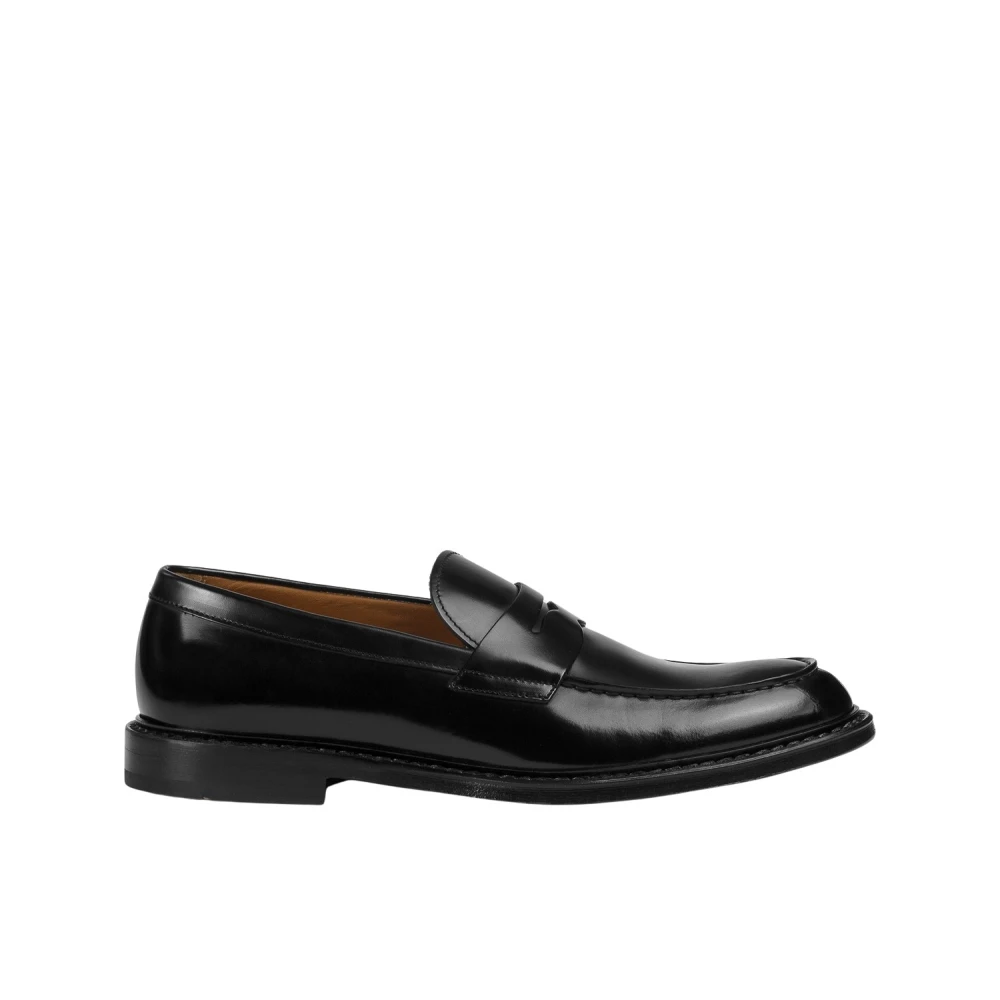 Doucal's Black Loafers, Male, 7 Uk, Leather Loafer