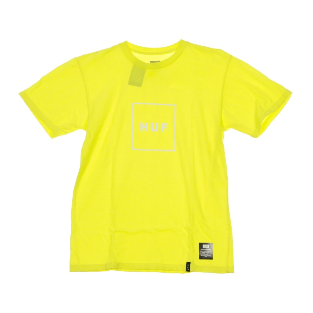Huf Men's Yellow T-Shirts, Xl, Essentials Box Logo T-Shirt