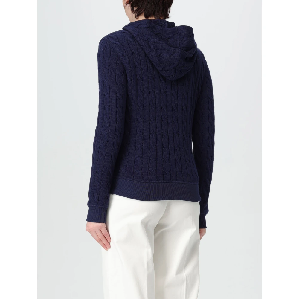 Polo Ralph Lauren Fleece Jack met Volledige Rits Blue Dames