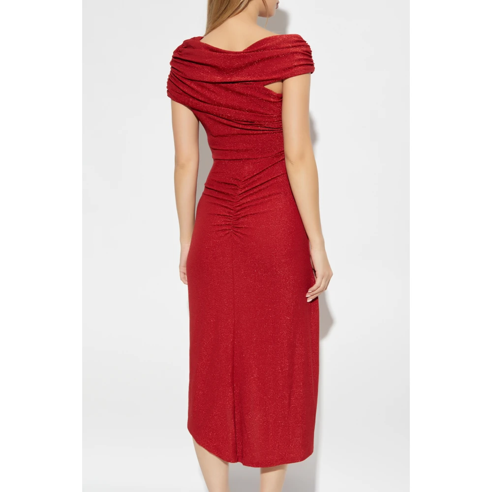 Diane Von Furstenberg Jurk Agustin Midi Red Dames